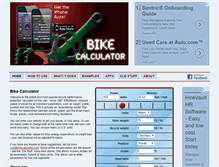 Tablet Screenshot of bikecalculator.com